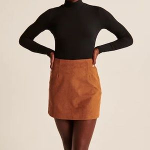 Abercrombie and Fitch Suede Tan Camel mini skirt.